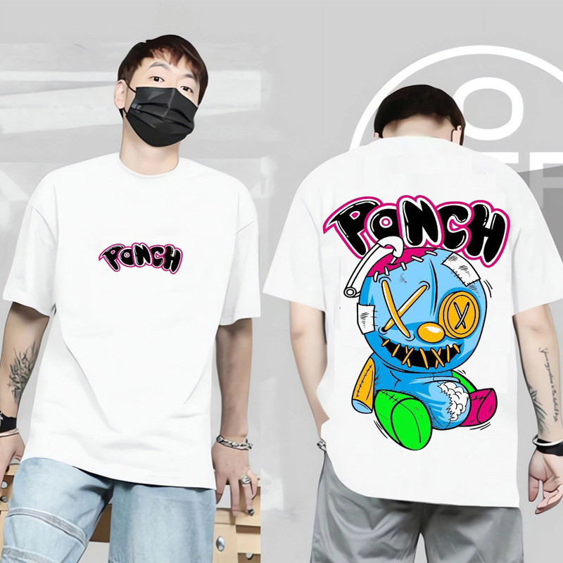 Streetwear Brand Best - T-Shirt Trendy con Orsetto a Maniche